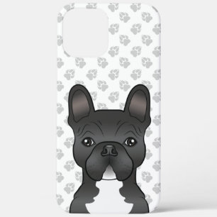 Schwarz-Weiß-Bulldoggen-Cartoon Case-Mate iPhone Hülle