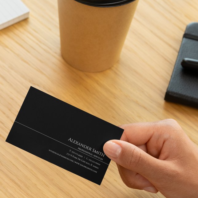 Schwarz-Weiß-Button Streifen Visitenkarte (Von Creator hochgeladen)