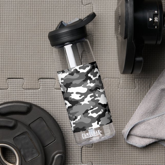 Schwarz-Weiß-Camouflage Camelbak Wasserflasche Trinkflasche (Fitnessstudio)