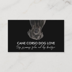 Schwarz-weiß Cane Corso Dog Visitenkarte