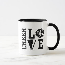 Schwarz-Weiß-Cheerleader, Cheer-Liebe Tasse