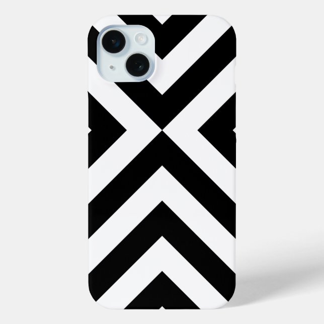 Schwarz-Weiß-Chevrons Case-Mate iPhone Hülle (Rückseite)