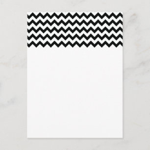 Schwarz-weiß Chevrons Postkarte