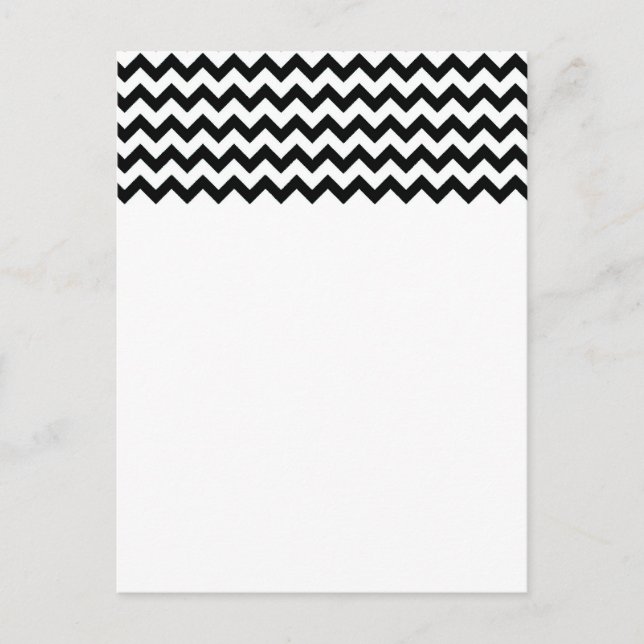 Schwarz-weiß Chevrons Postkarte (Vorderseite)