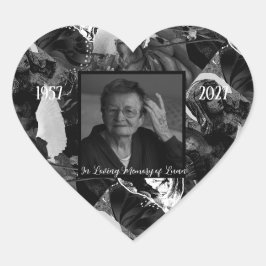 Schwarz-Weiß Collage Katholisch Christlich Foto Herz-Aufkleber