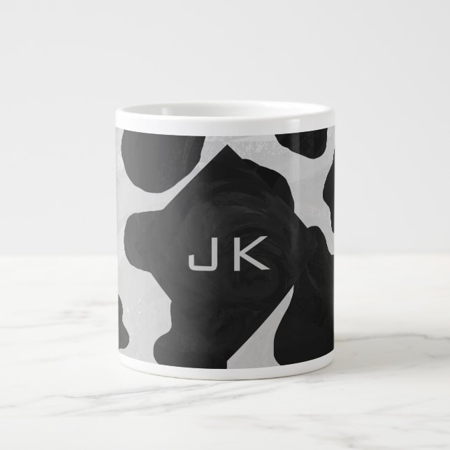 Schwarz-Weiß-Cow Jumbo-Tasse (Vorderseite)