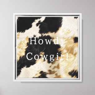 Schwarz-weiß Cowhide Leinwanddruck