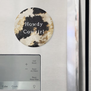 Schwarz-weiß Cowhide Magnet