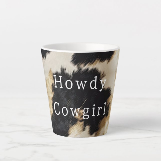 Schwarz-weiß Cowhide Milchtasse (Vorderseite)