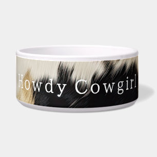 Schwarz-weiß Cowhide Napf