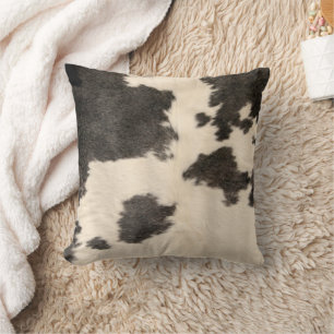 Schwarz-Weiß-Cowhide-Print, Bauernhaus-Dekoration  Kissen