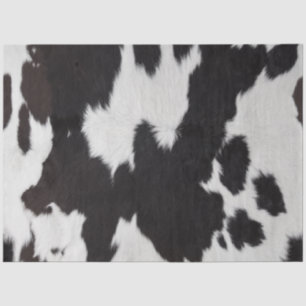 Schwarz-Weiß-Cowhide Seidenpapier