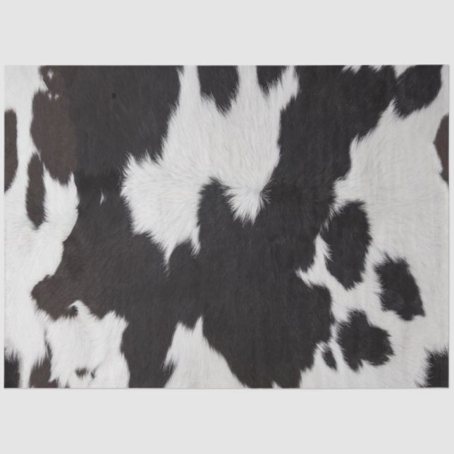 Schwarz-Weiß-Cowhide Seidenpapier (Vorderseite)