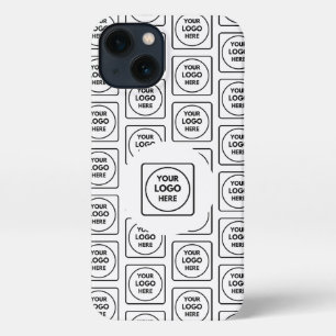 Schwarz Weiß Custom Business Logo Muster iphone  Hülle