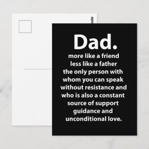 Schwarz-Weiß-Daddy-Daddy-Zitat Postkarte