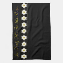 Schwarz-weiß Daisy Designed