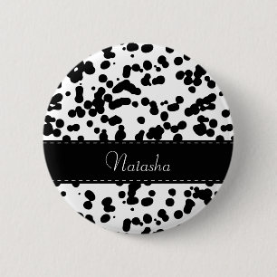 Schwarz-Weiß-Dalmatiner Button
