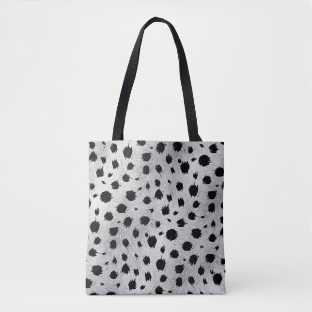 Schwarz-Weiß-Dalmatiner-Muster Tasche (Vorderseite)