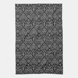 Schwarz & Weiß Damask Küchentücher