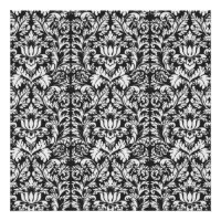 Schwarz-weiß Damask Lace Brocade