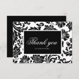 Schwarz-Weiß-Damaskus Danke Karte