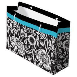 Schwarz-Weiß-Damaskus-Geschenktasche Große Geschenktüte