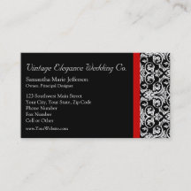 Schwarz/Weiß-Damaskus mit rotem Akzent, Mode-Gesch