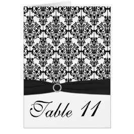 Schwarz-Weiß-Damaskus-Tischnummer
