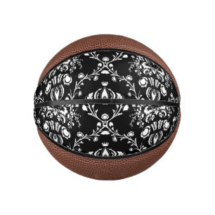 Schwarz-Weiß-Damast Mini Basketball