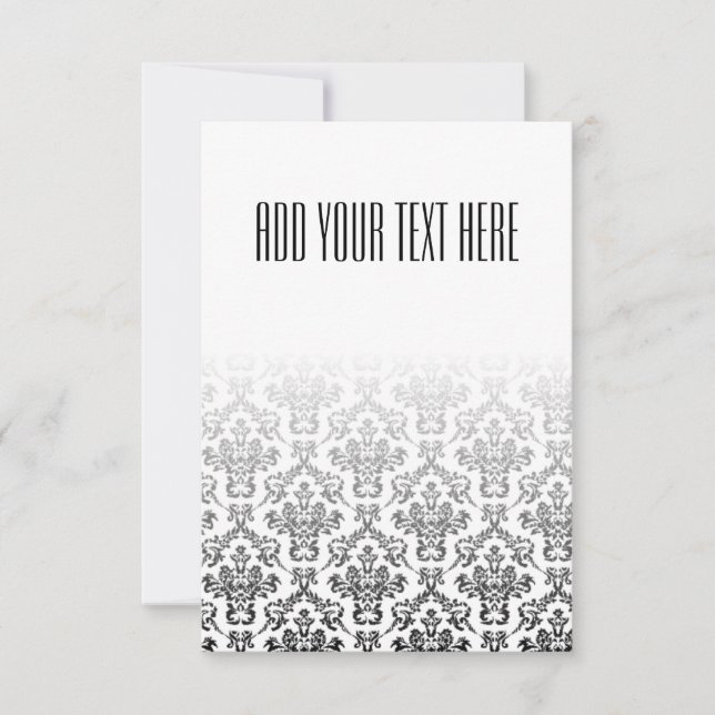 Schwarz-Weiß-Damast-Muster (Vorderseite)