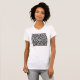 Schwarz-Weiß-Damast-Muster T-Shirt (Vorne ganz)