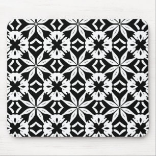 Schwarz-weiß-Damaszener-Muster Mousepad