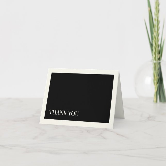 Schwarz/Weiß Danke, Karte V1 (Vorderseite)