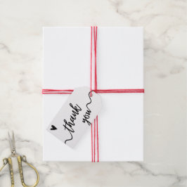 Schwarz-Weiß-Dankeschön-Sophisticated-Minimalist Geschenkanhänger