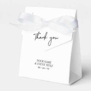 Schwarz & Weiß Danksagungs-Geschenkbox im Pinsel Geschenkschachtel
