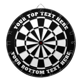 Schwarz-Weiß-Dartboard mit benutzerdefiniertem Tex Dartscheibe