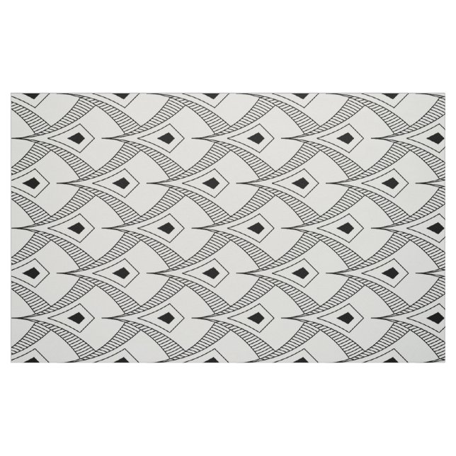 Schwarz-Weiß-Deko-Muster Stoff (Fat Quarter (45,7 x 55,9 cm))