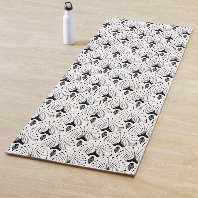 Schwarz-Weiß-Deko-Muster Yogamatte (Beispiel)