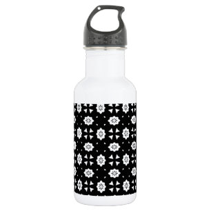 Schwarz-Weiß-Dekoration Edelstahlflasche