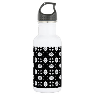 Schwarz-Weiß-Dekoration Edelstahlflasche