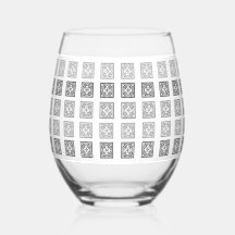 Schwarz-Weiß-Dekorationsglas