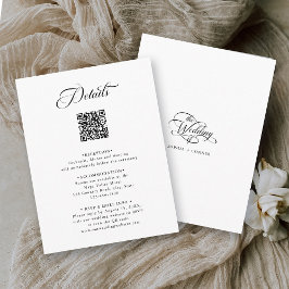 Schwarz-Weiß Delikatessen Elegante Hochzeiten Deta Begleitkarte