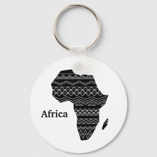 Schwarz-Weiß-Design auf dem afrikanischen Kontinen Schlüsselanhänger