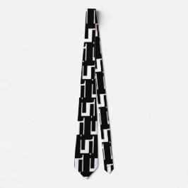 Schwarz-Weiß-Design Designer Neck Tie Krawatte
