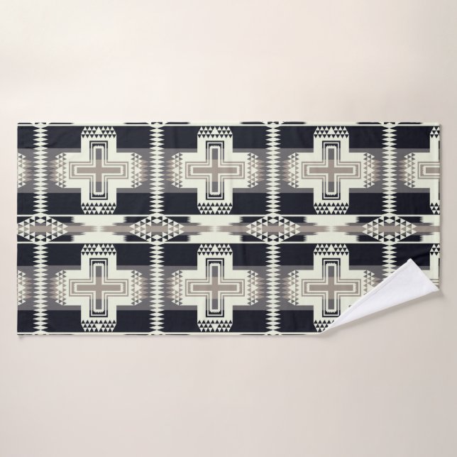 Schwarz-weiß-Design-Handtuch-Set mit indianischem  Badhandtuch Set (Badehandtuch)
