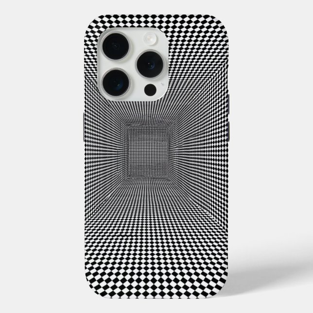 Schwarz-Weiß-Design mit optischer Täuschung Case-Mate iPhone Hülle (Rückseite)