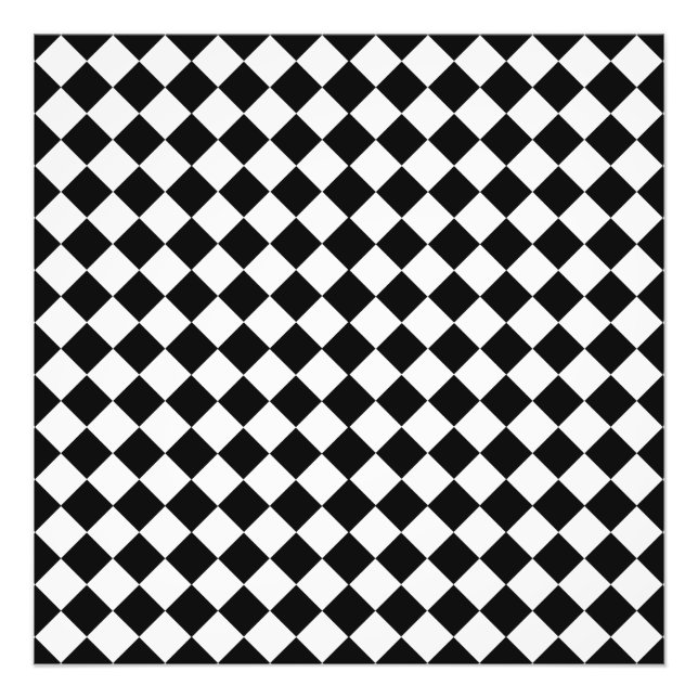 Schwarz-Weiß-Diamant-Formmuster von STaylor Fotodruck (Vorne)