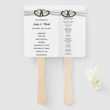 Schwarz-Weiß-Diamant-Herz-Hochzeitsprogramm