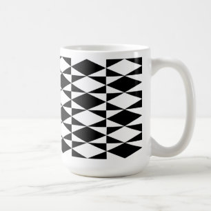 Schwarz-Weiß-Diamant Kaffeetasse