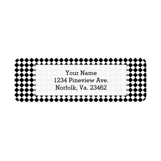 Schwarz-Weiß-Diamant-Muster von Shirley Taylor (Vorne)